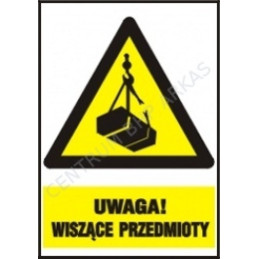 Uwaga wiszące przedmioty. Płyta PCV