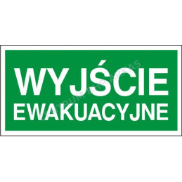 Wyjście ewakuacyjne 200x400mm folia samoprzylepna z nadrukiem fotoluminescencyjnym