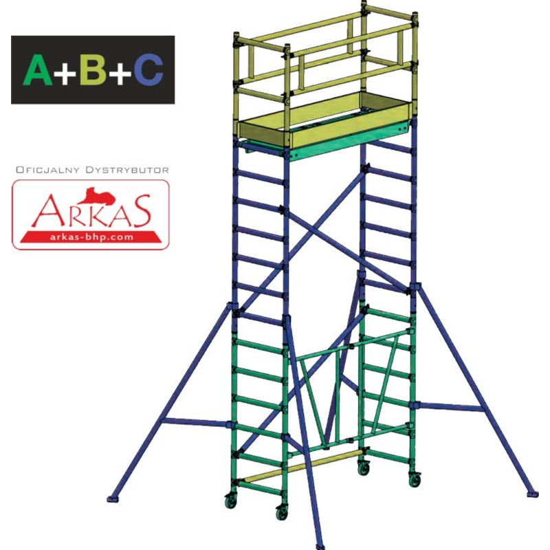 Rusztowanie COMPACT 75x180 ABC FARAONE wysokość robocza 5,7 m