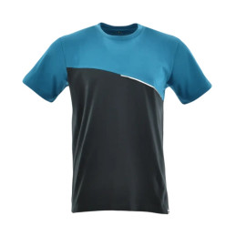 T-shirt COMFORT PLUS czarno-petrol