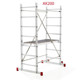 Minirusztowanie aluminiowe 60x140cm z podestem, wysokośc rusztowania 2m