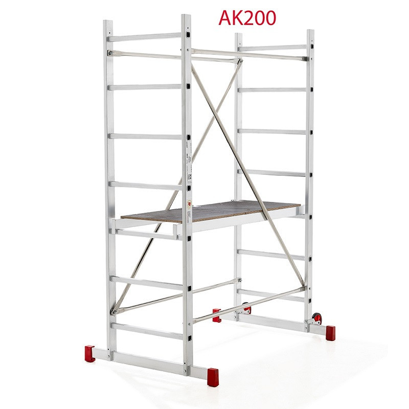 Minirusztowanie aluminiowe 60x140cm z podestem, wysokośc rusztowania 2m Minirusztowanie aluminiowe 60x140cm z podestem, wysokośc rusztowania 2m