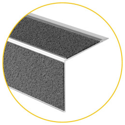 Antypoślizgowa nakładka aluminiowa czarna dwustronna 2 mm