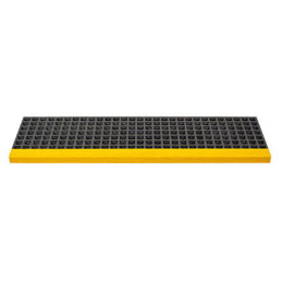 Stopień schodowy z TWS oczko standardowe 38x38 mm z żółtą nakładką