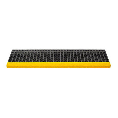 Stopnie schodowe z TWS oczko standardowe 38x38 mm z żółtą nakładką