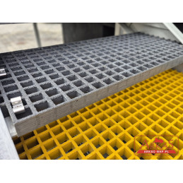 Stopień schodowy szary z TWS oczko standardowe 38x38 mm
