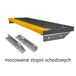 Zestaw montażowy stalowy: kątowniki A4 - 2 szt. + mocowania M-clips 4 szt.