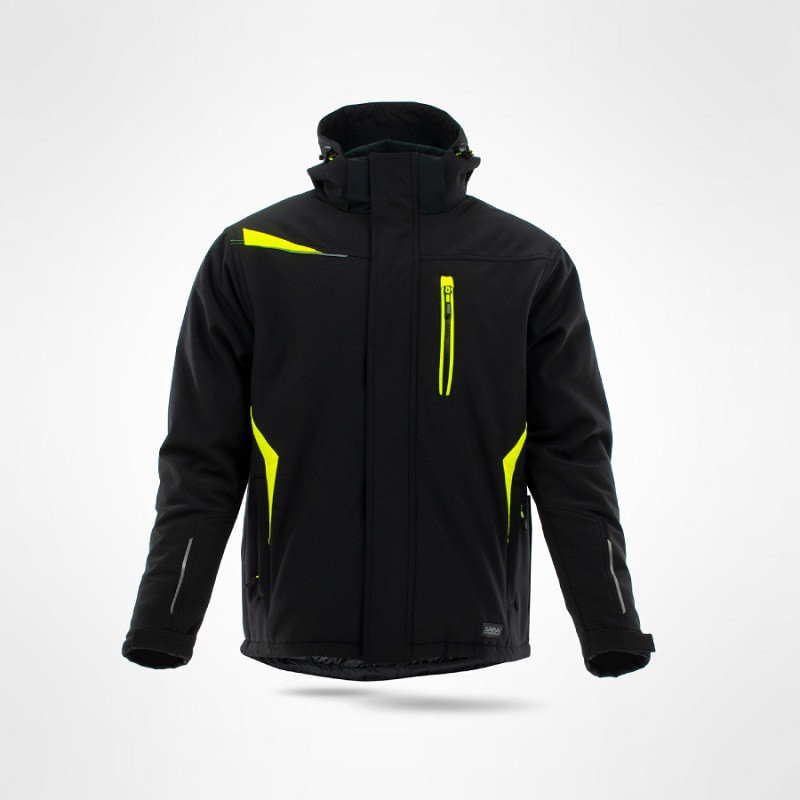 Kurtka długa COMFORT WINTER czarny-żółty Kurtka długa COMFORT WINTER czarny-żółty