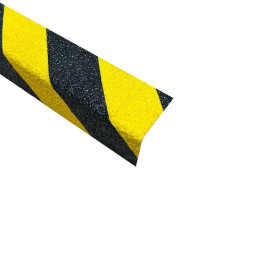 Nakładka na krawędź stopnia frezowana czarno-żółta 4mm